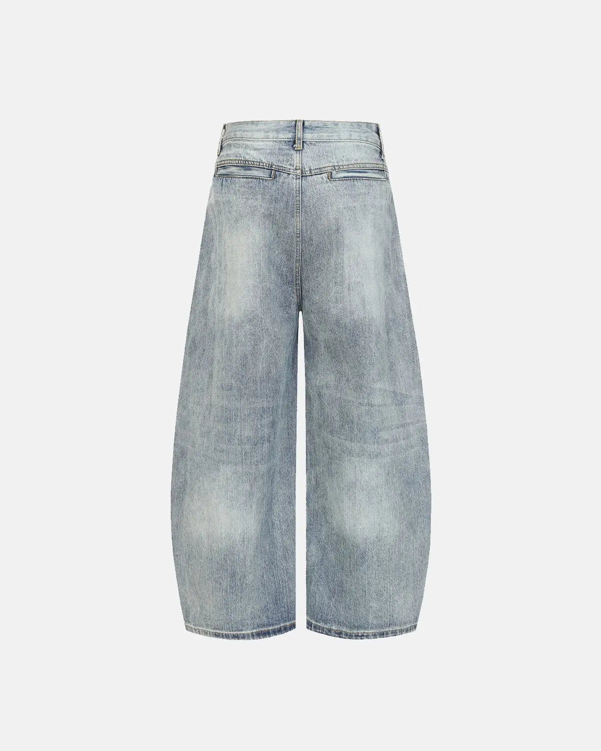 Graphic Embroidered Washed Barrel Jeans | Inflation Streetwear