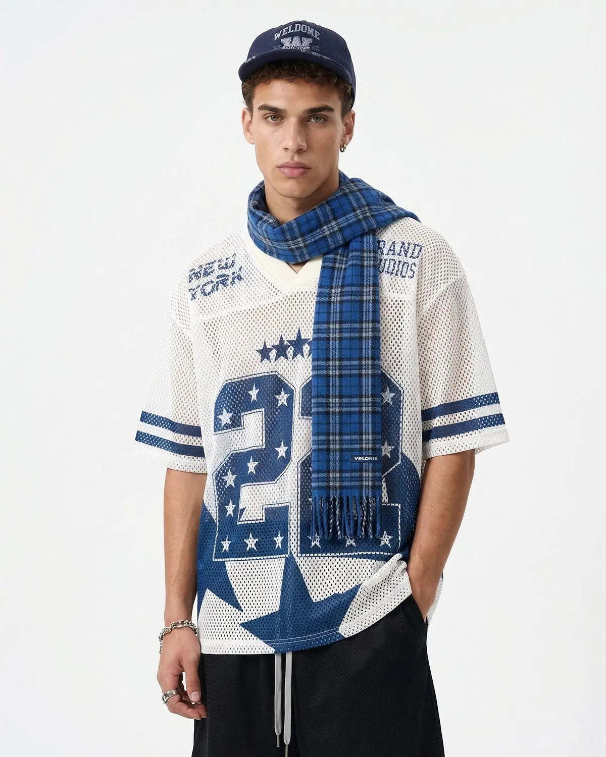 Star Graphic Oversized Mesh Jersey | Inflation Streetwear