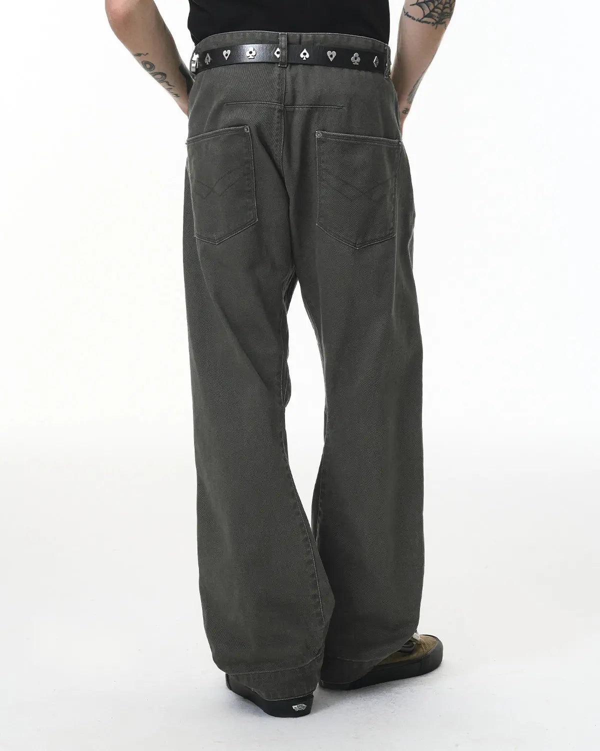 Stitching Flare Baggy Jeans | Inflation Streetwear