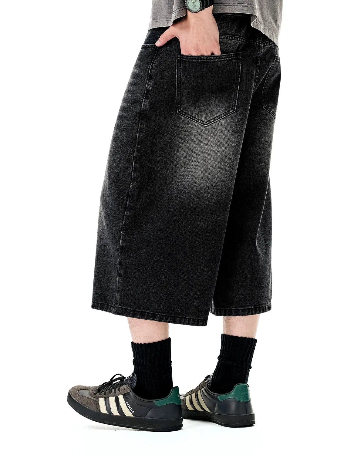 Washed Baggy Longline Jorts | Inflation Streetwear