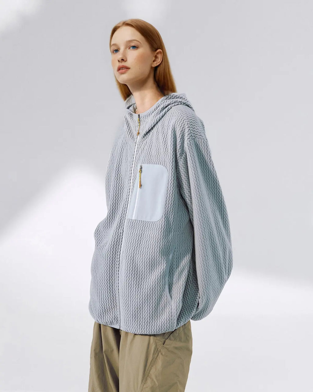 Lightweight Wave Fleece Zip Up Jacket | Inflation Streetwear
