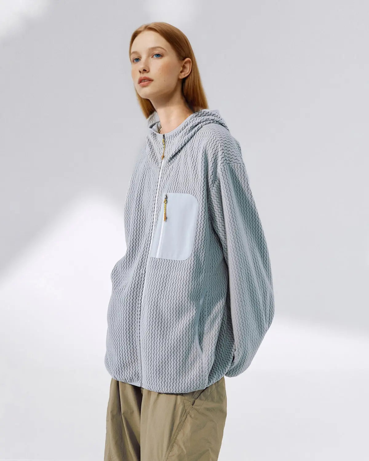 Lightweight Wave Fleece Zip Up Jacket | Inflation Streetwear