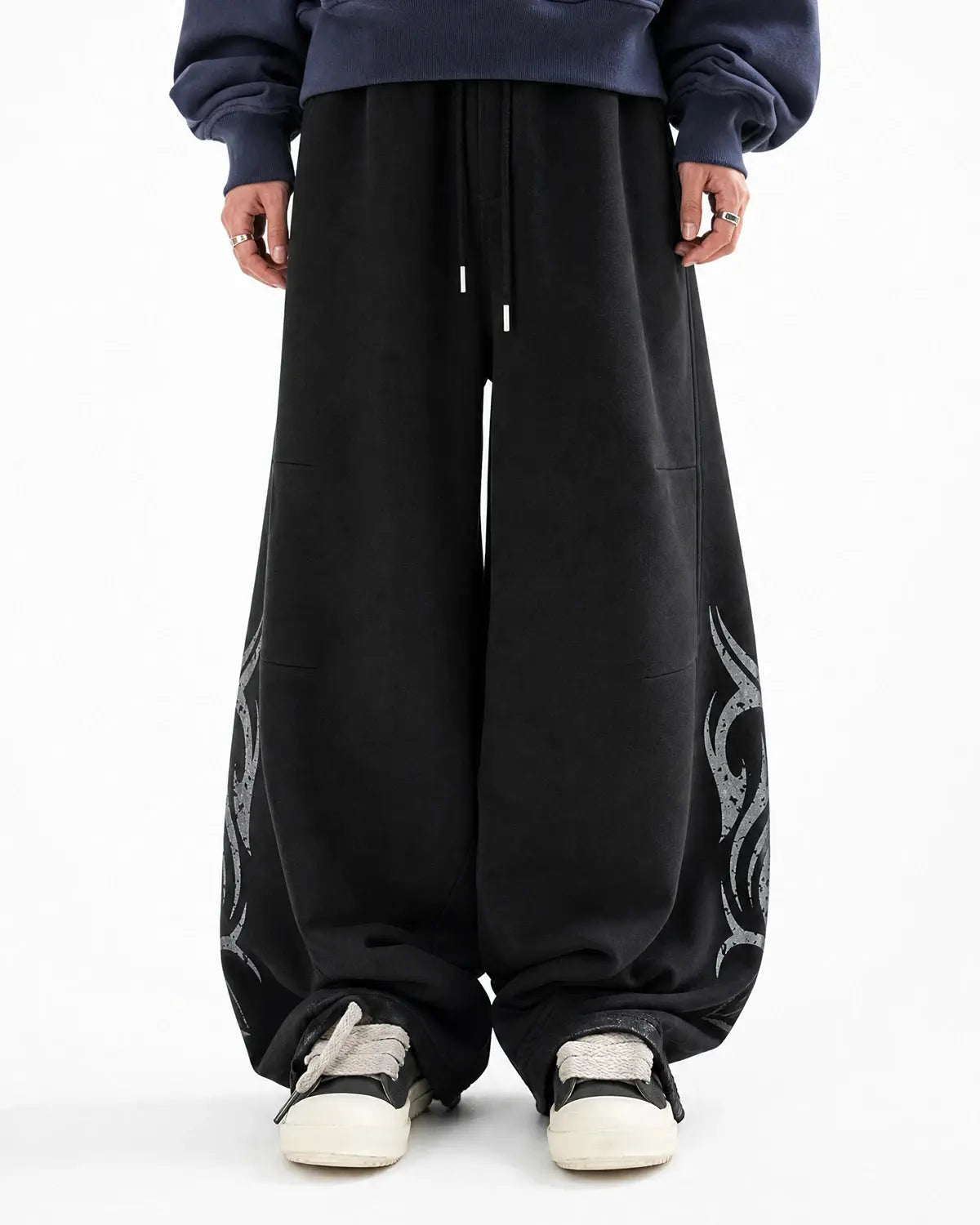 Washed Distressed Barrel Sweatpants | Inflation Streetwear