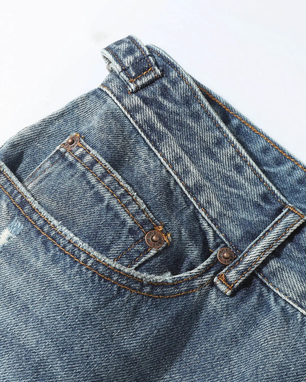 Distressed Baggy Jorts with Adjustable Waist Tabs | Inflation Streetwear