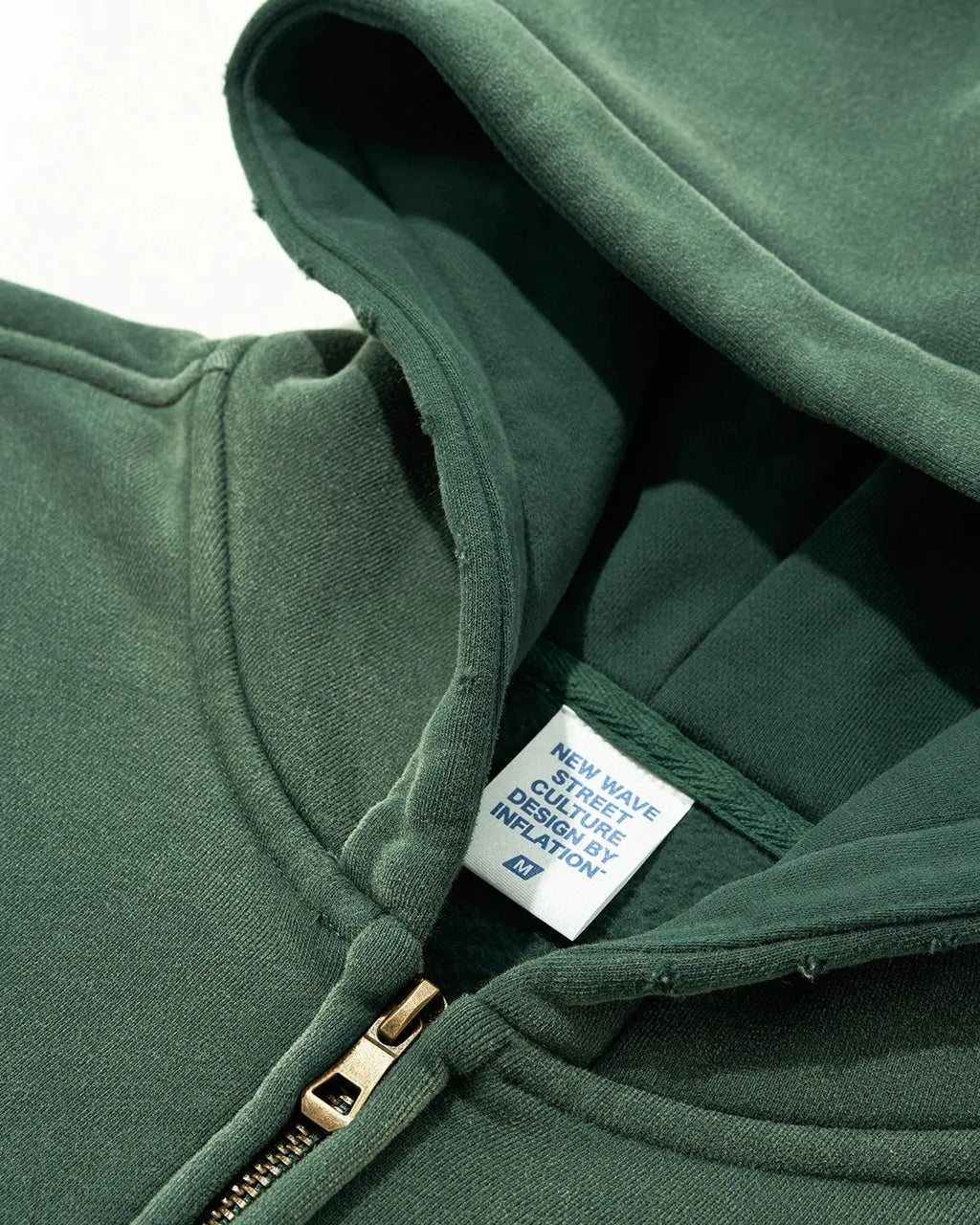 Green Monkey Wash Zip Up Hoodies | Inflation Streetwear