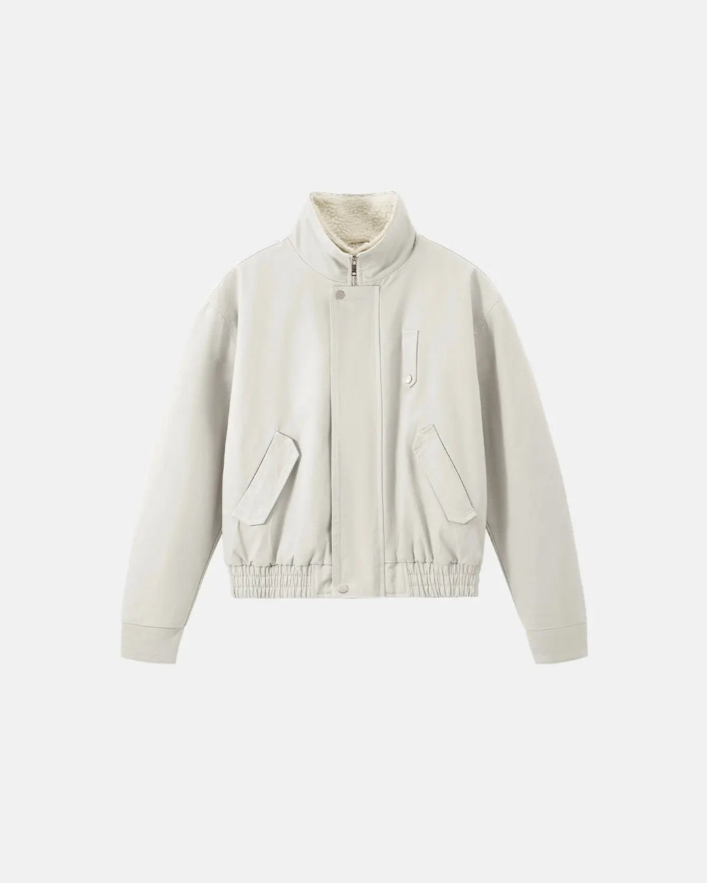 Faux Shearling Lining Lambswool Jacket | Inflation Streetwear