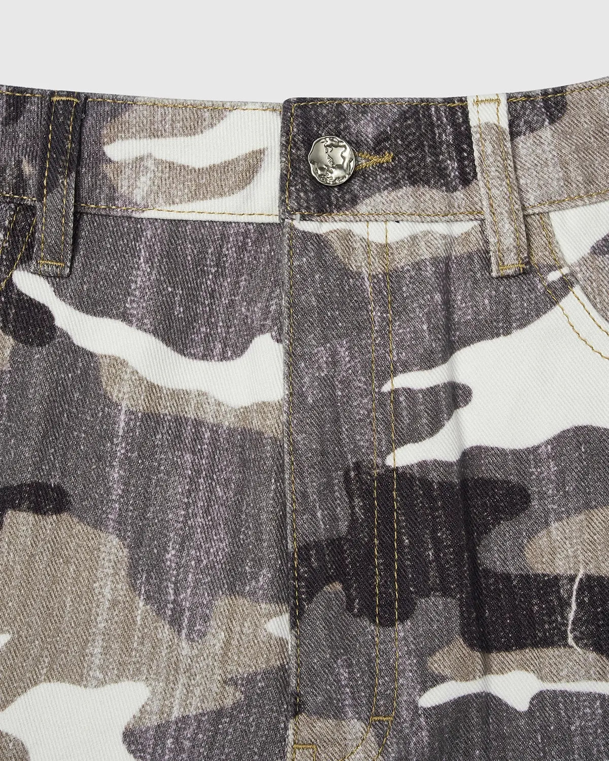 Patchwork Effect Print Baggy Jeans | Inflation Streetwear