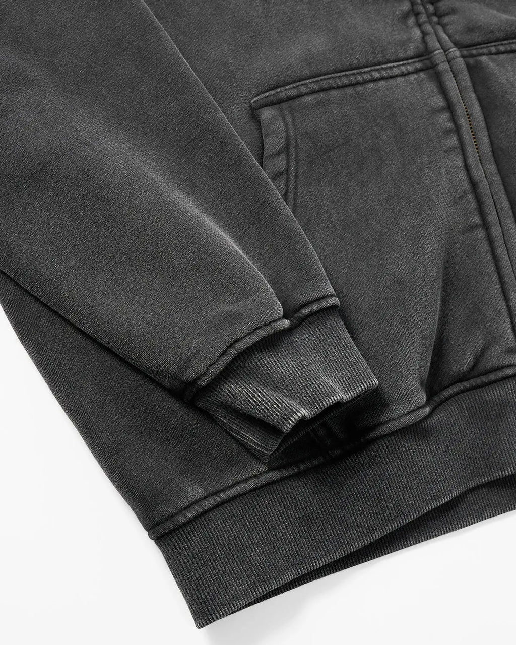 Distressed Washed Rhinestone Zip Up Hoodies | Inflation Streetwear