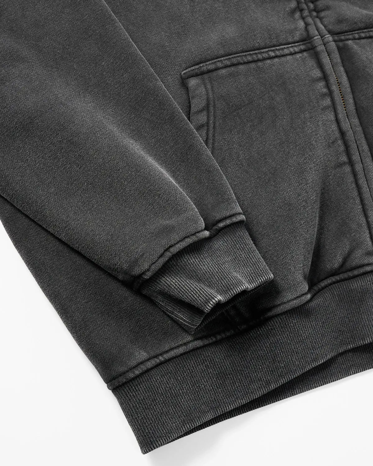 Distressed Washed Rhinestone Zip Up Hoodies | Inflation Streetwear