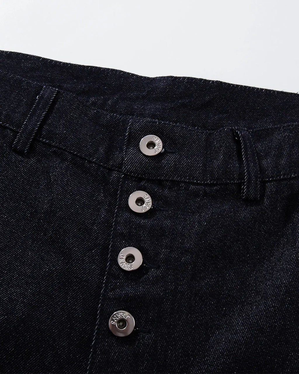 Buttons Up Raw Blue Baggy Jeans | Inflation Streetwear