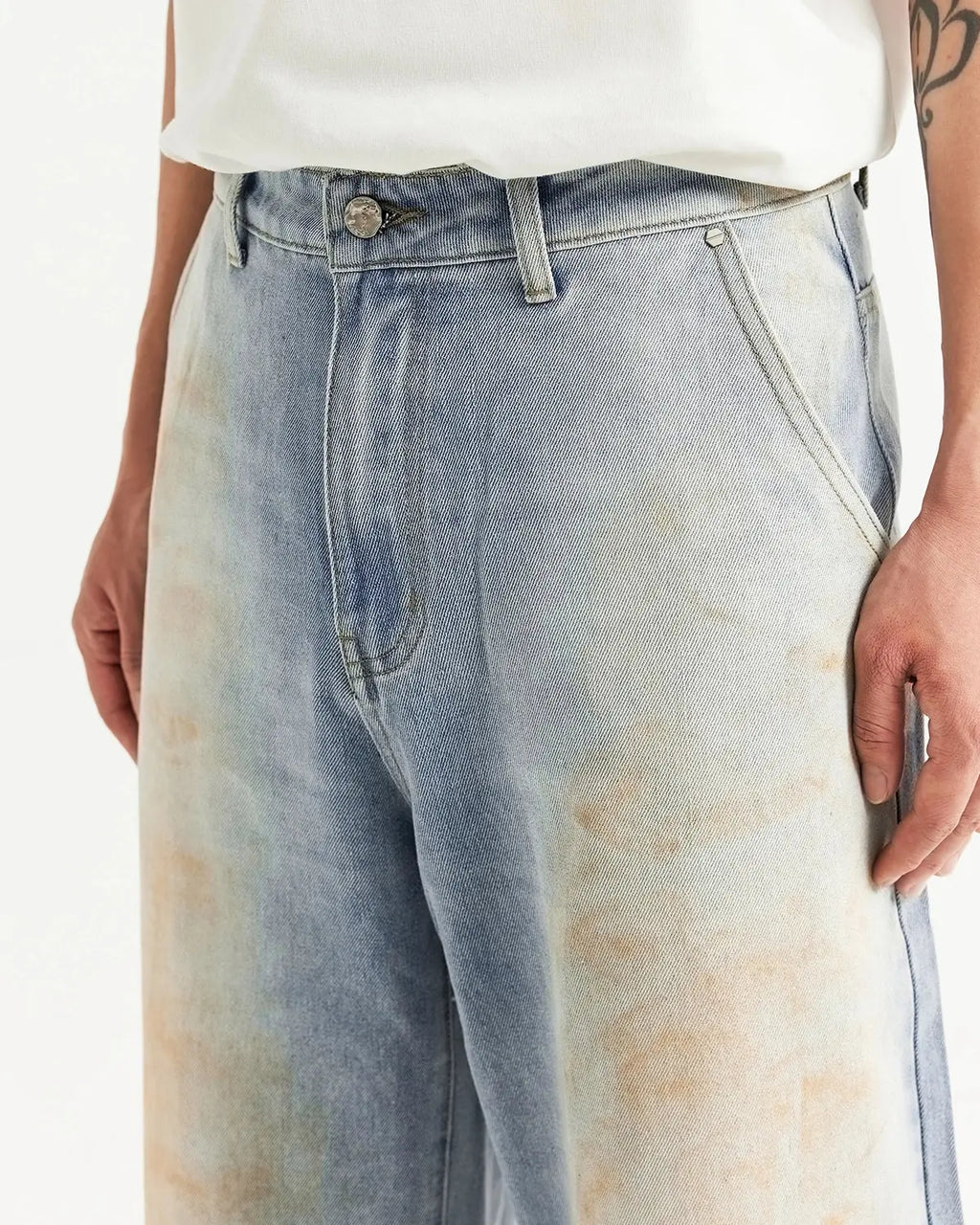 Mud Washed Baggy Jeans | Inflation Streetwear
