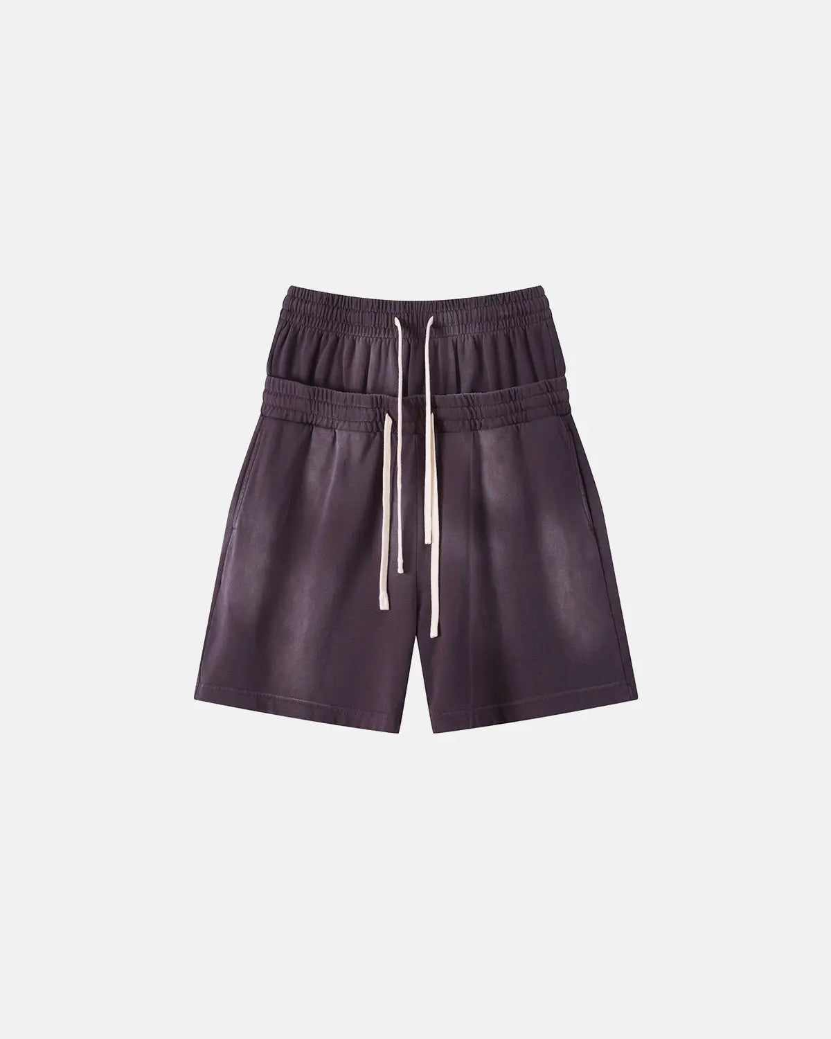 Double Waist Monkey Wash Sweat Shorts | Inflation Streetwear