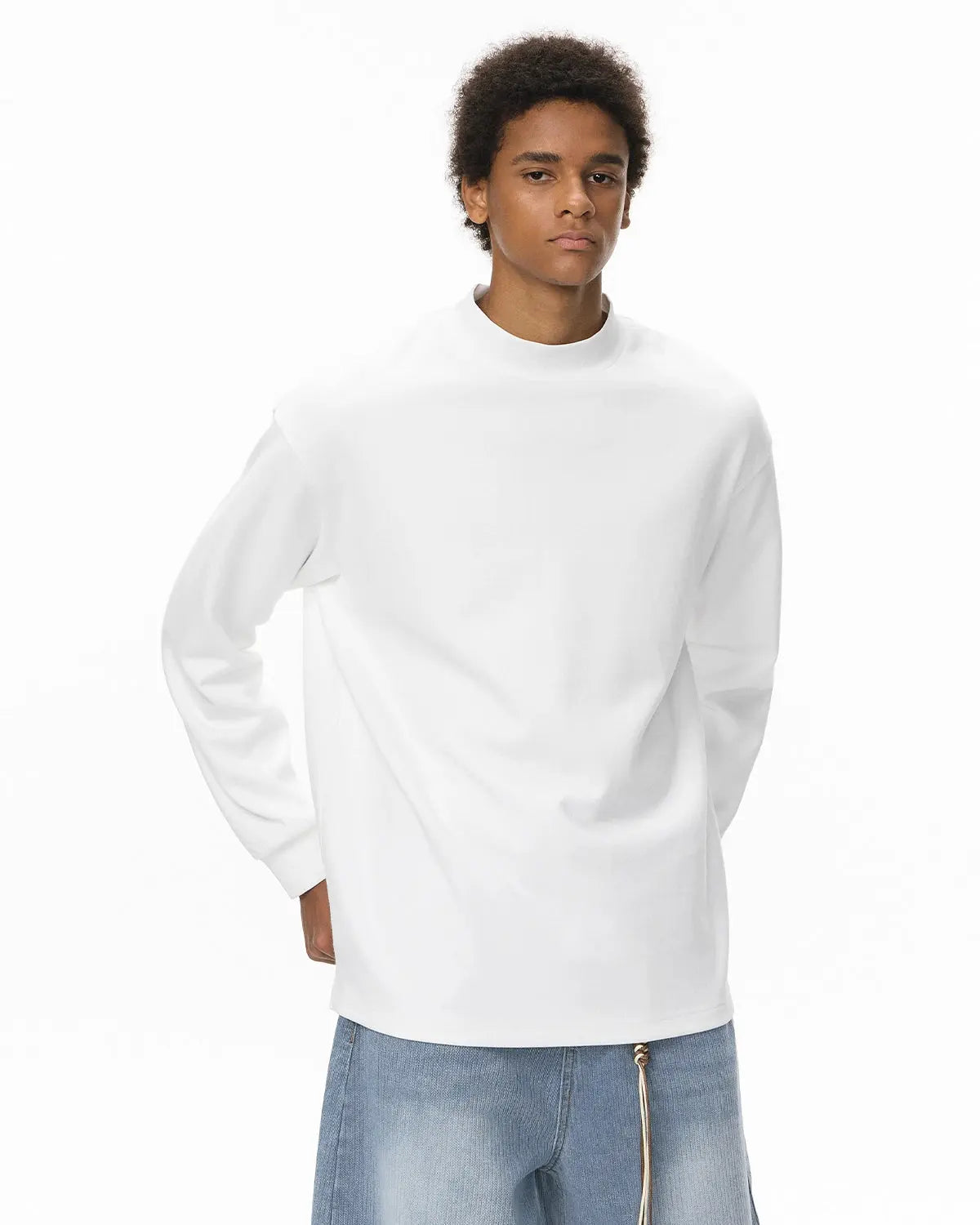 Soft Touch Mock Neck Sweatshirt | Inflation Streetwear