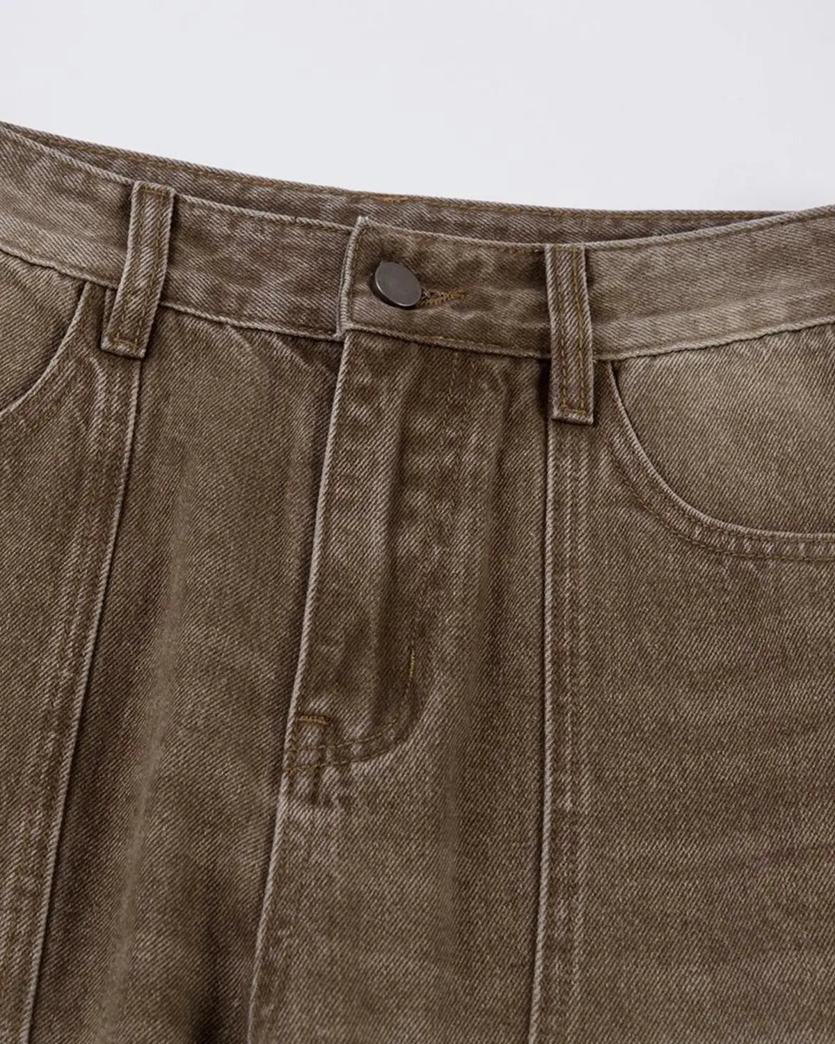 Brown Acid Wash Barrel Jeans | Inflation Streetwear