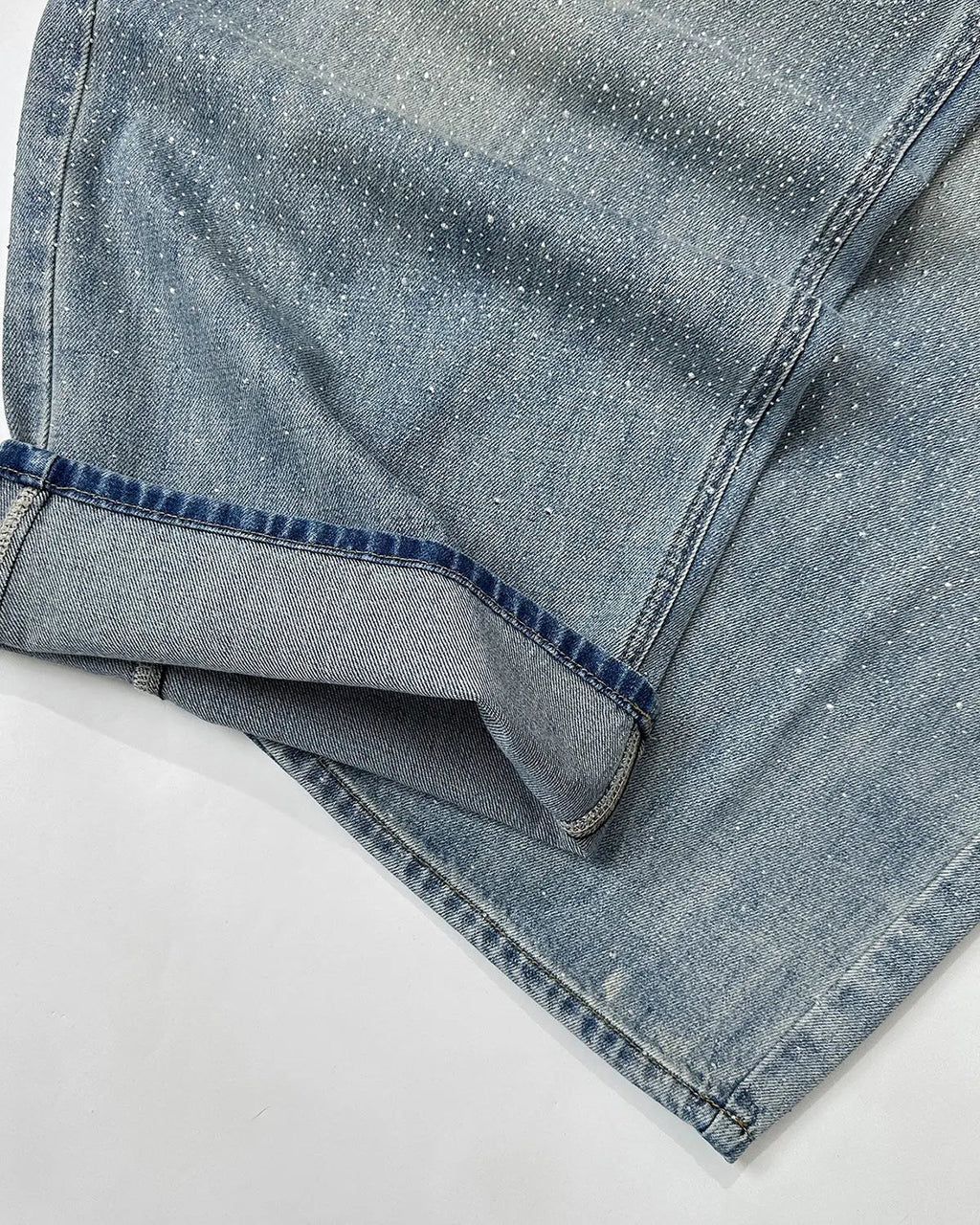 Rhinestone Washed Barrel Baggy Jeans | Inflation Streetwear