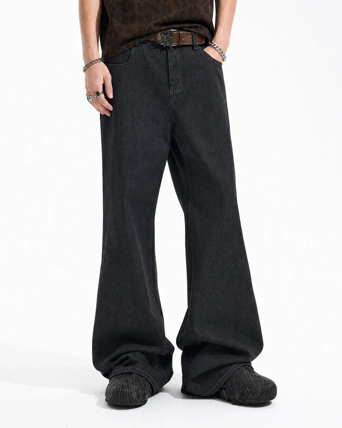 Super Raw Flared Baggy Jeans | Inflation Streetwear