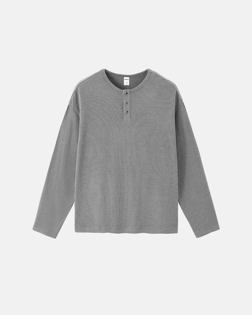 Henley Collar Long Sleeve Tees | Inflation Streetwear