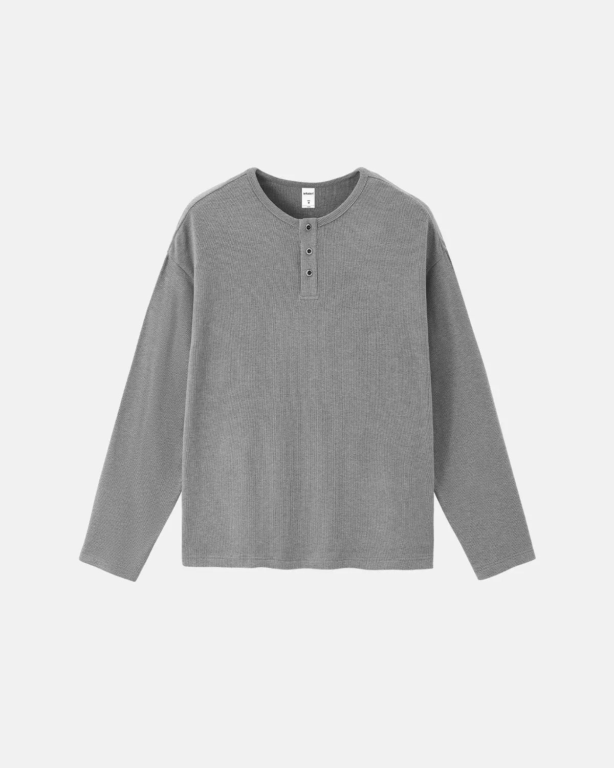 Henley Collar Long Sleeve Tees | Inflation Streetwear