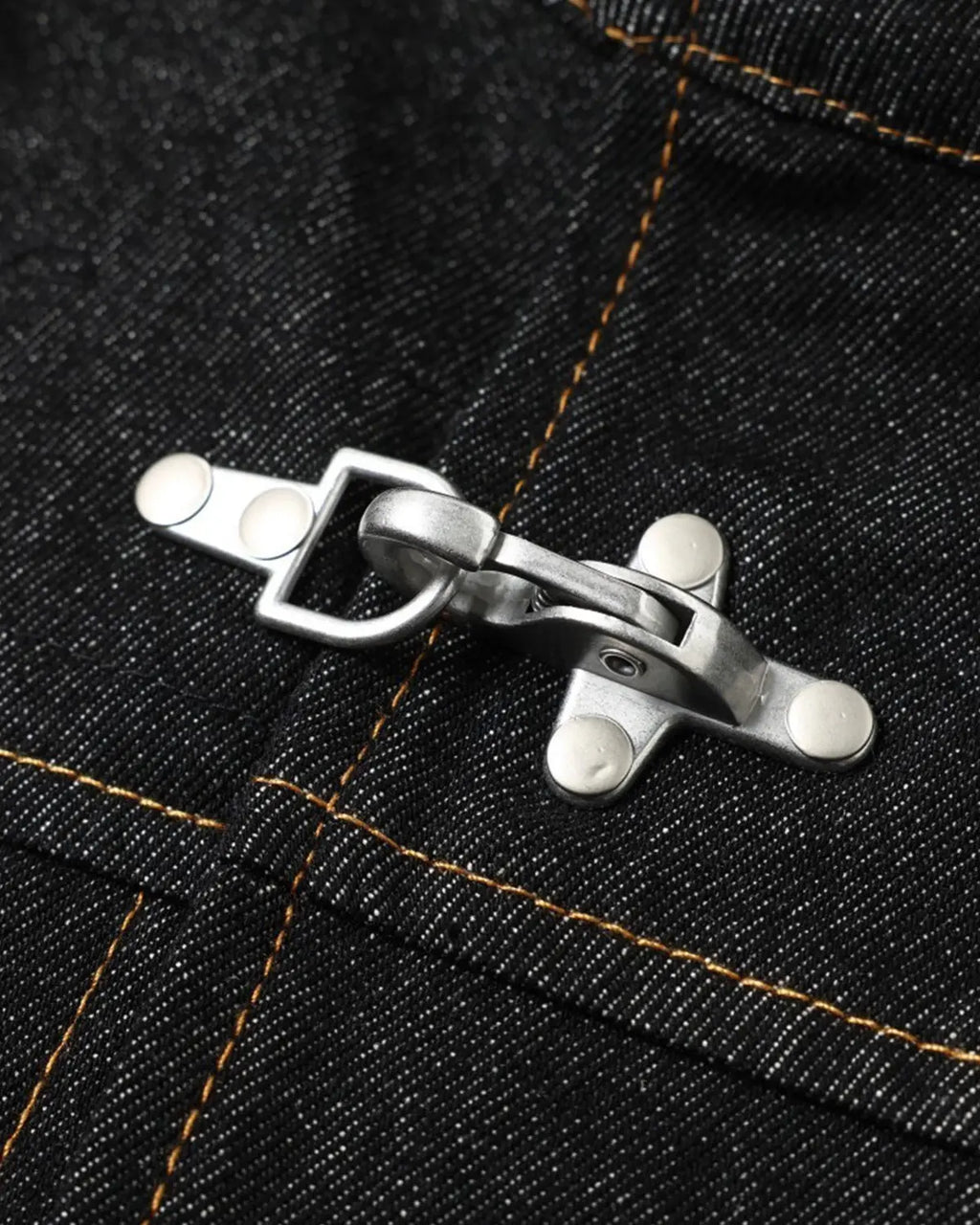 Metal Toggle Raw Denim Jacket | Inflation Streetwear