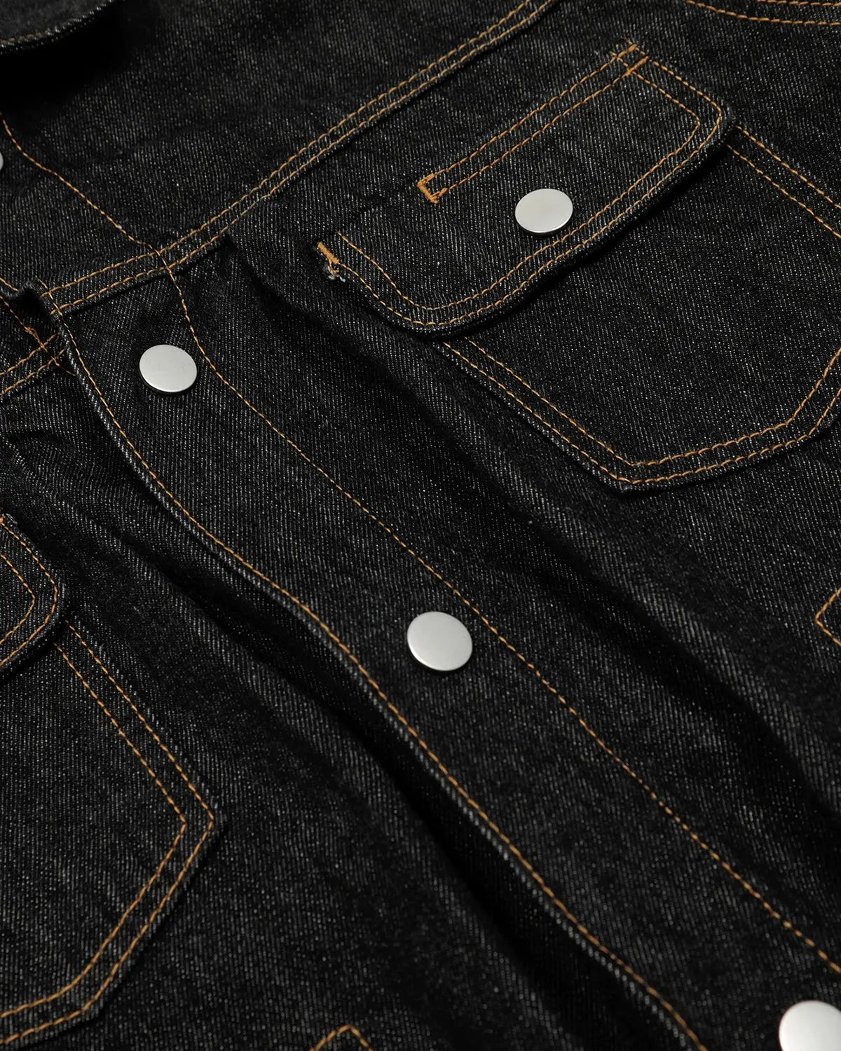 Black Multi Pockets Denim Jacket | Inflation Streetwear