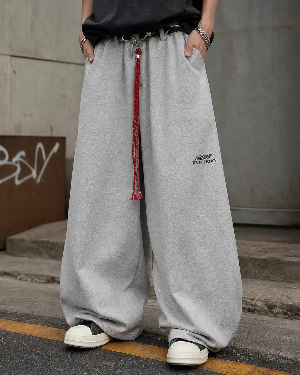 Baggy Wide Leg Sweatpants with Waistband | Inflation Streetwear