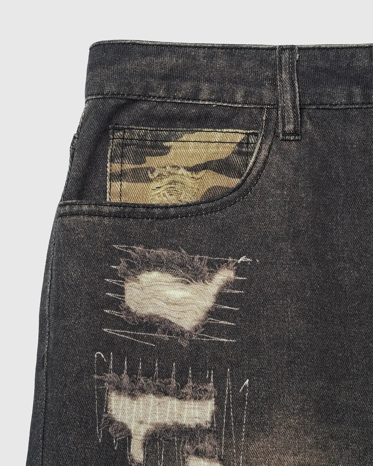 Camo Digital  Printing Baggy Jeans | Inflation Streetwear