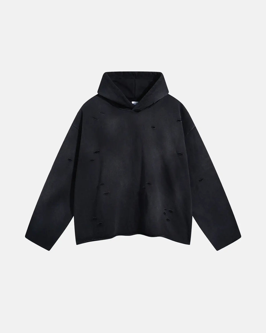 Acid Wash Ripped Boxy Hoodies | Inflation Streetwear