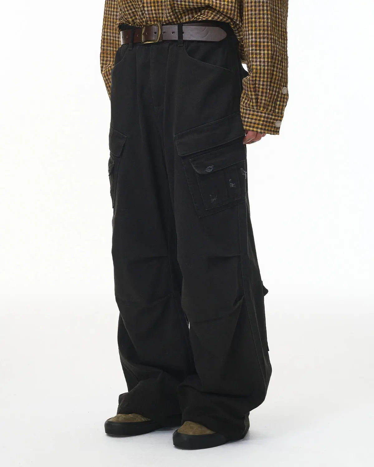 Garment Wash Ripped Cargo Pants | Inflation Streetwear