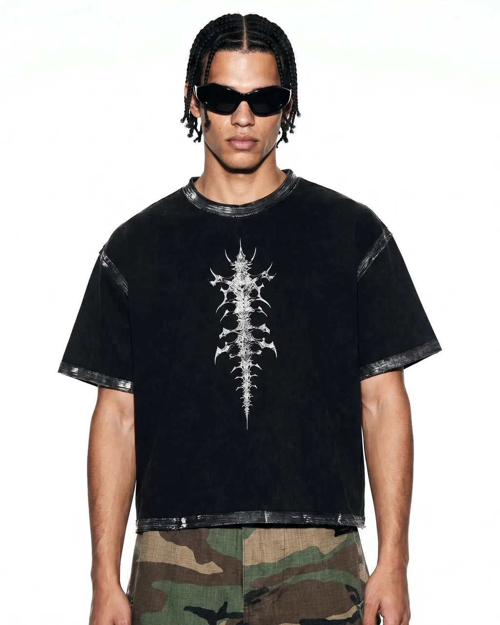 Distressed Painted Graphic Boxy T-Shirt | Inflation Streetwear