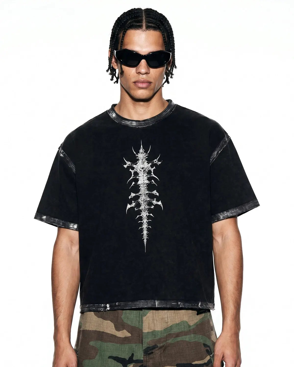Distressed Painted Graphic Boxy T-Shirt | Inflation Streetwear