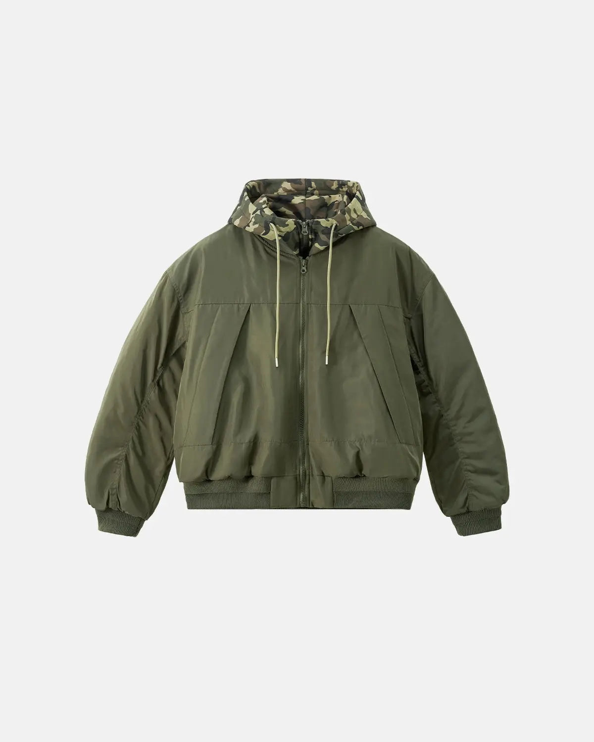 Detachable Layered Camo Bomber Jacket | Inflation Streetwear