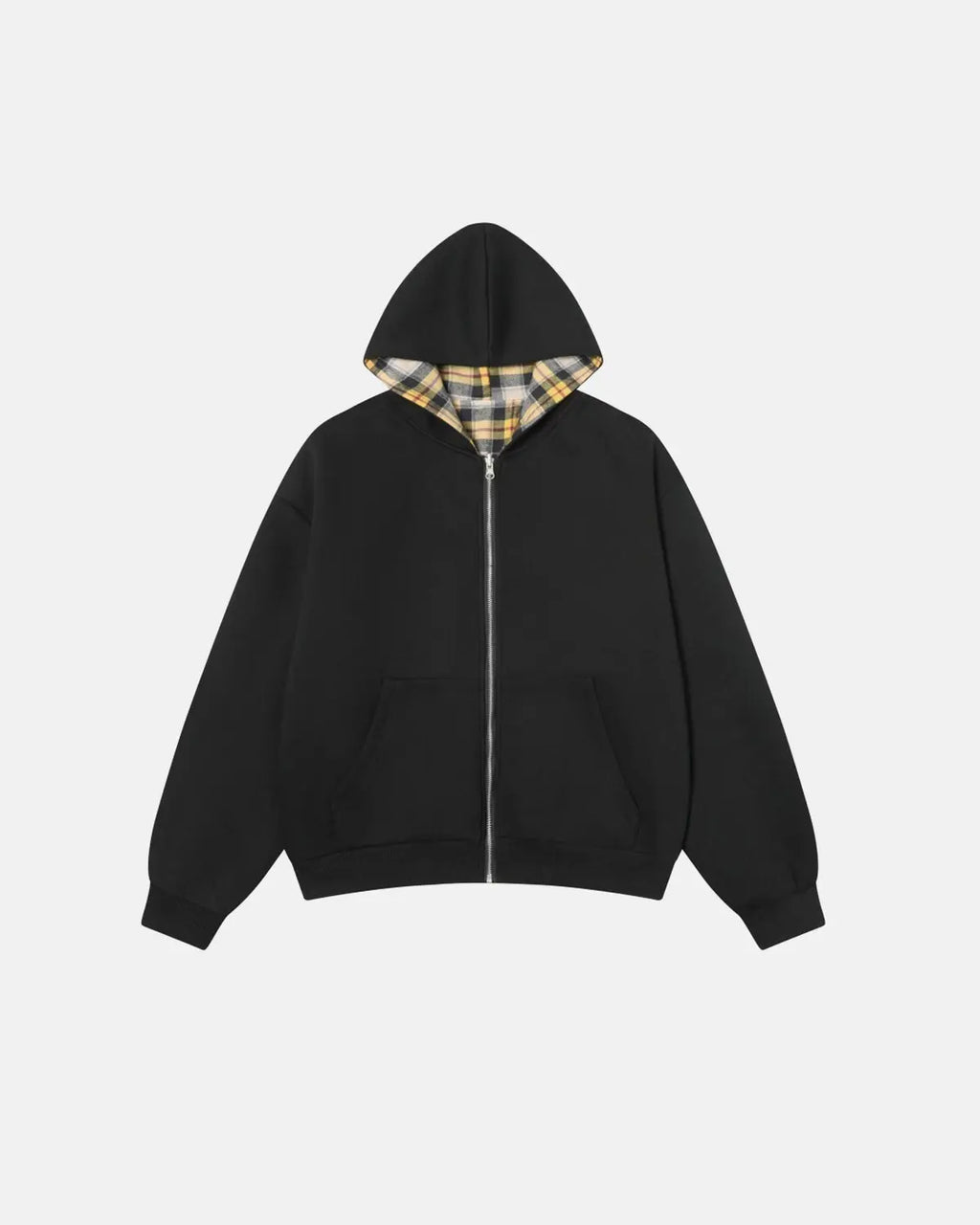Reversible Plaid Zip Up Hoodies | Inflation Streetwear