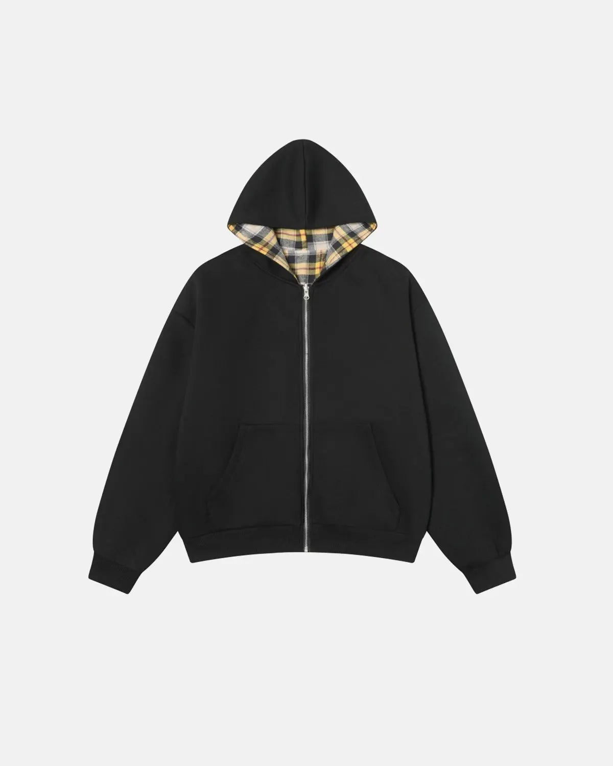 Reversible Plaid Zip Up Hoodies | Inflation Streetwear