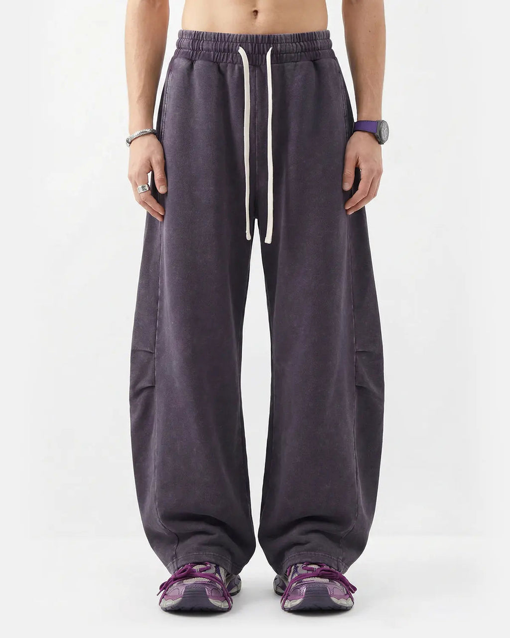 Distressed Acid Washed Barrel Sweatpant | Inflation Streetwear