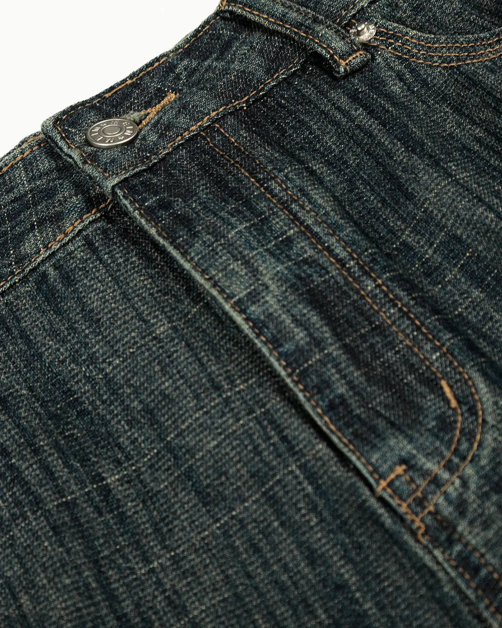 Cinch Back Bamboo Weave Jeans | Inflation Streetwear
