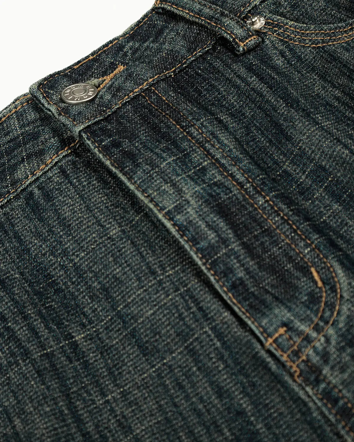 Cinch Back Bamboo Weave Jeans | Inflation Streetwear