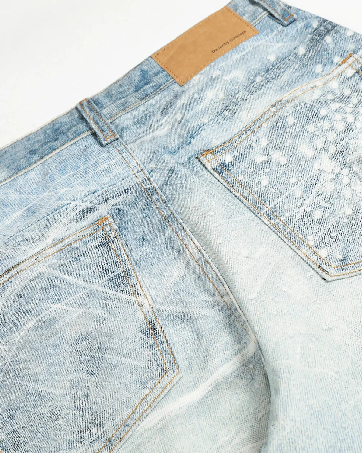 Rhinestone Lightning Baggy Barrel Jeans | Inflation Streetwear