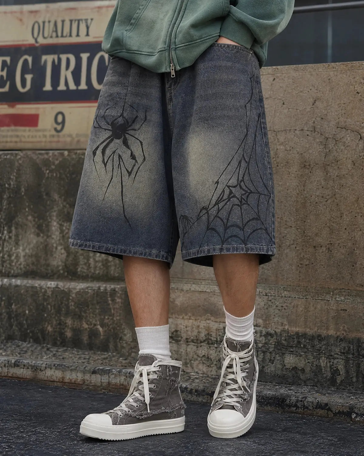 Spider Straight Leg Jorts | Inflation Streetwear
