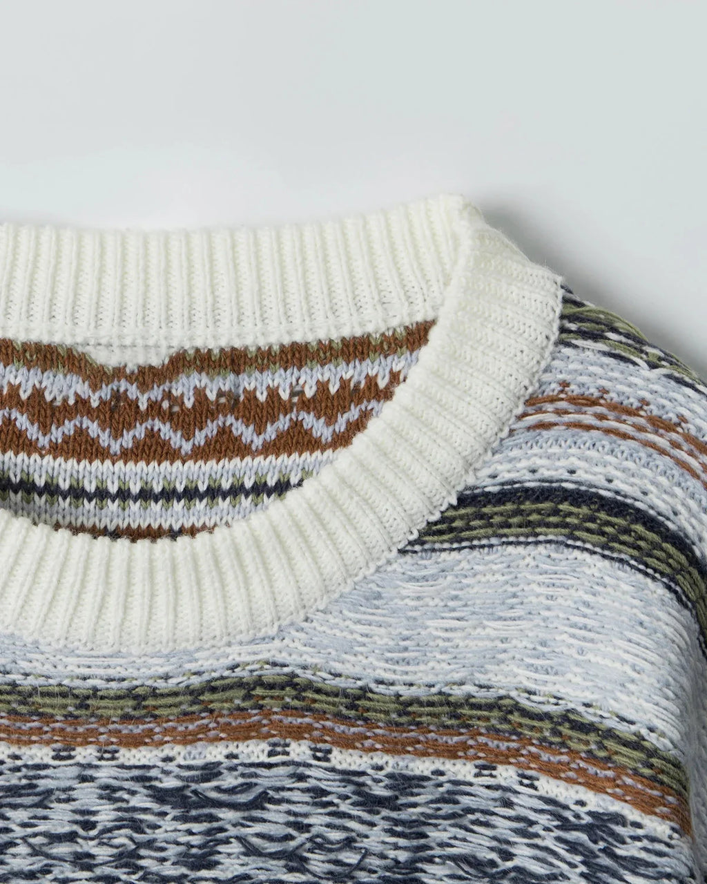 Round Neck Stripe  Jacquard Pullovers | Inflation Streetwear