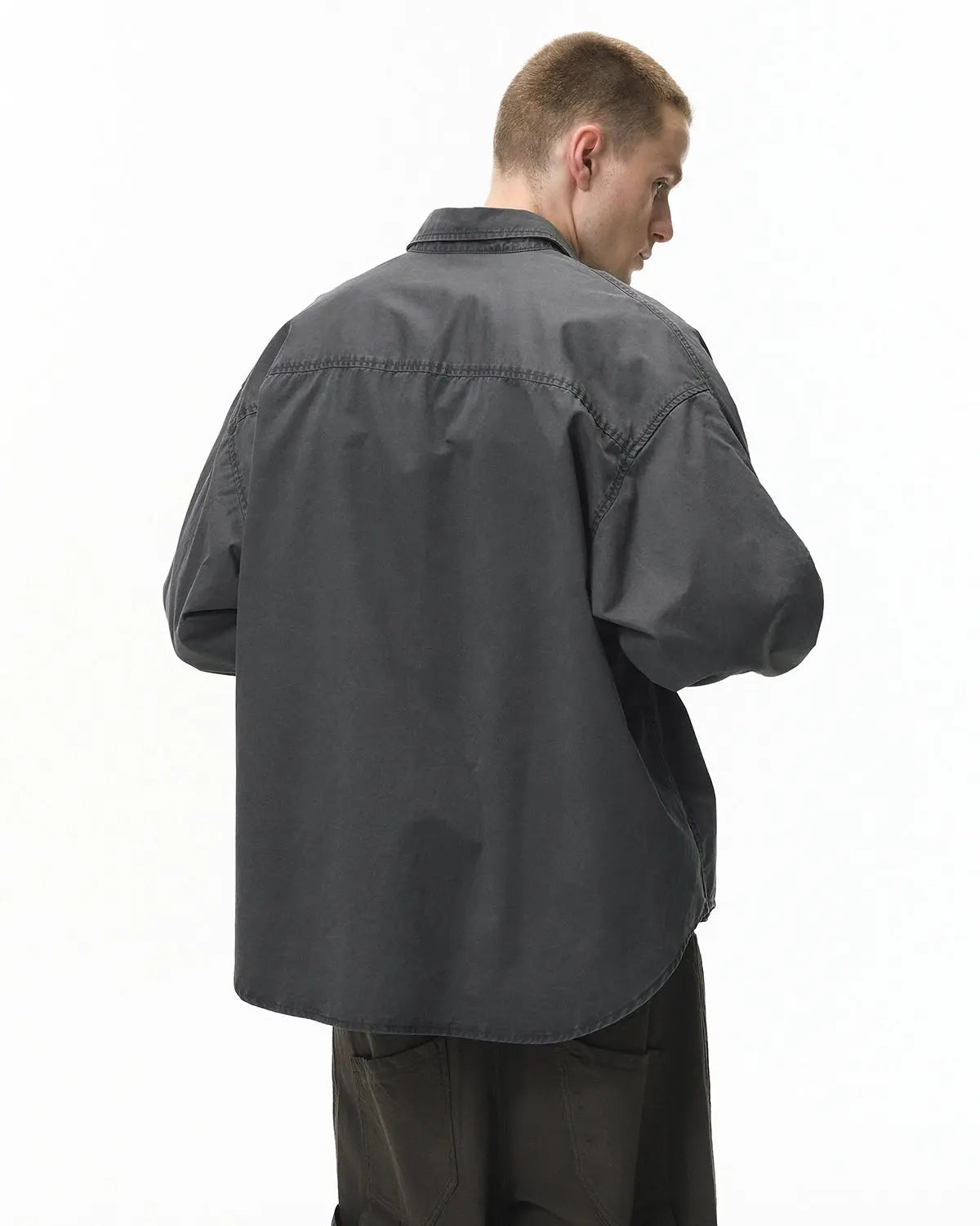 Acid Wash Cargo Shirt Jacket | Inflation Streetwear