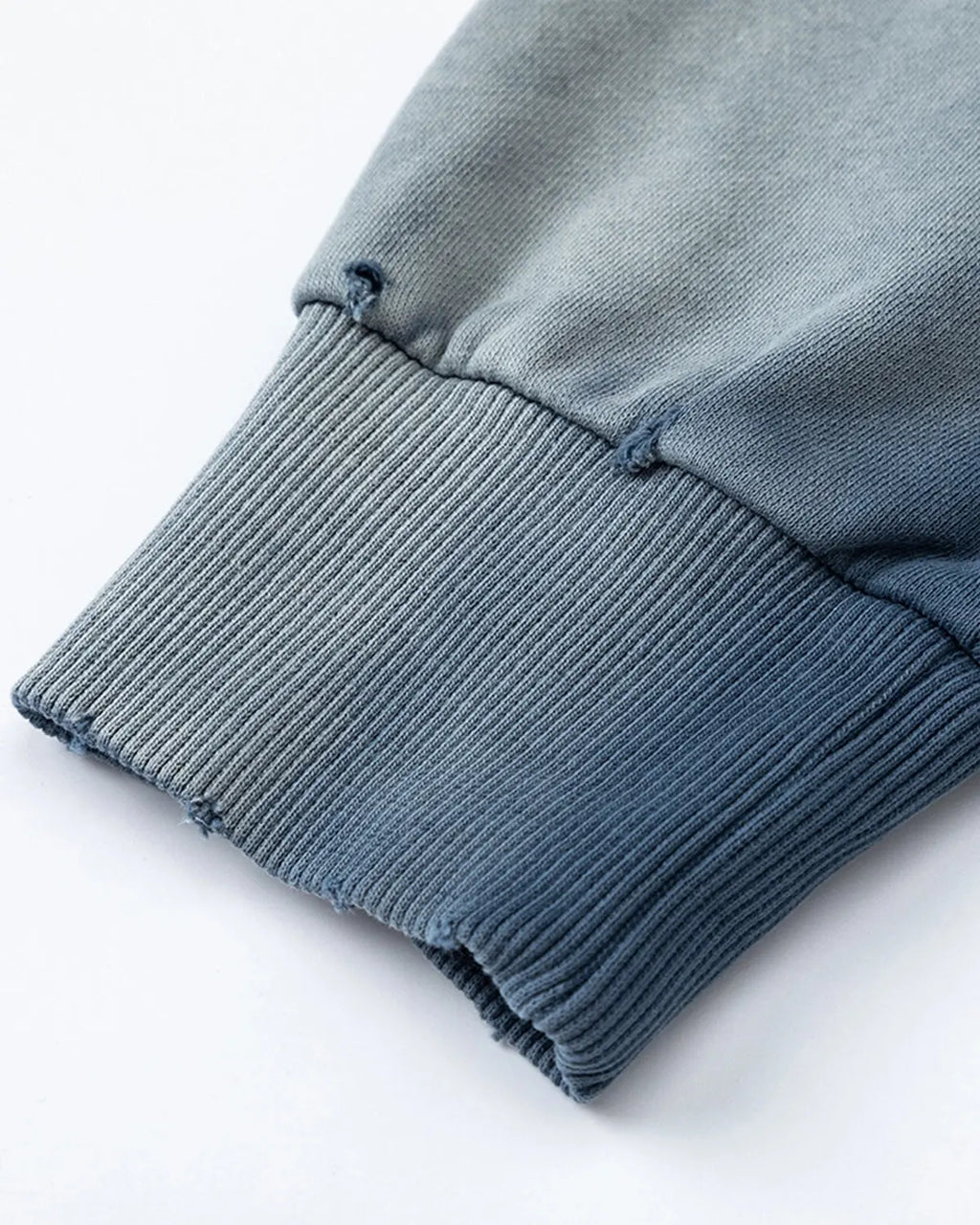 Blue Distressed Acid Wash Zip Up Hoodies | Inflation Streetwear