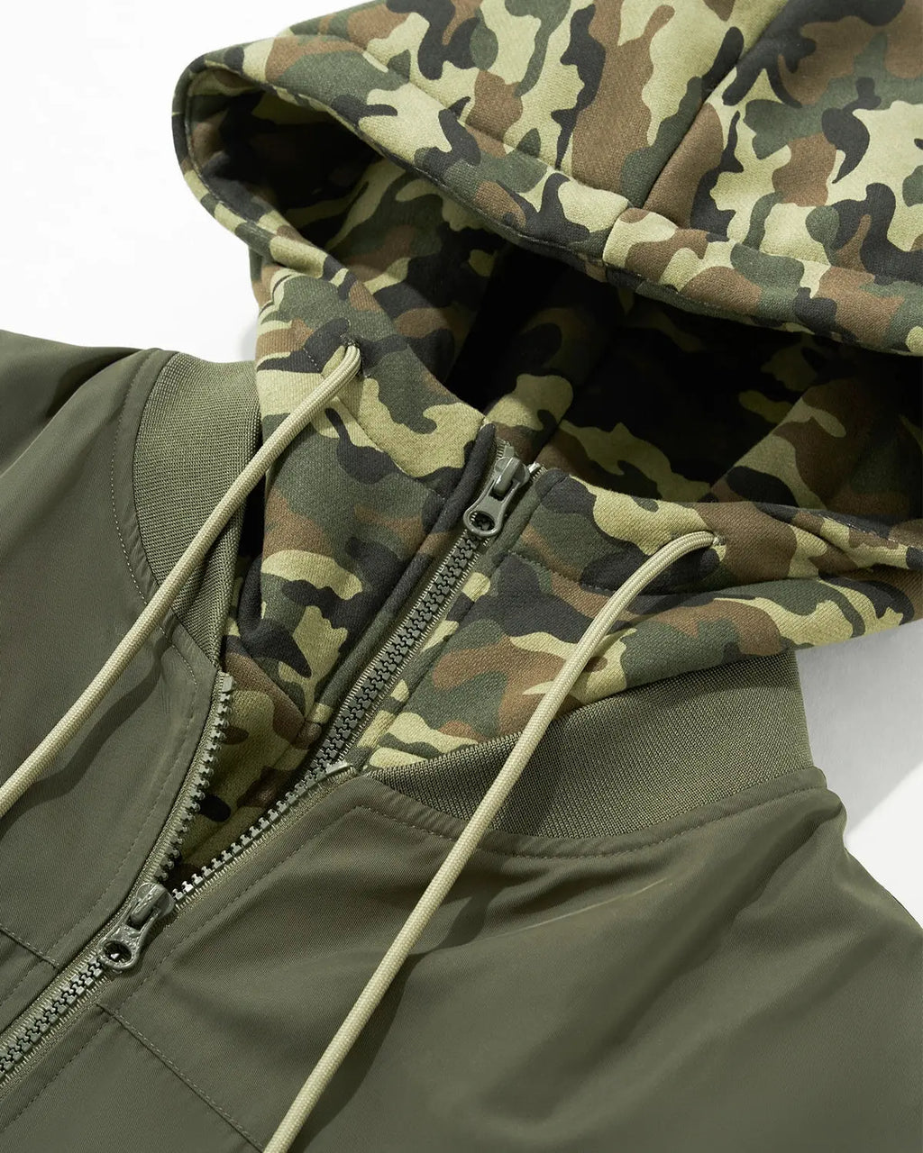 Detachable Layered Camo Bomber Jacket | Inflation Streetwear