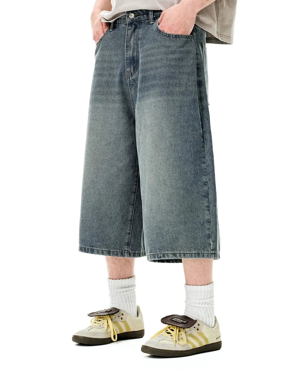 Washed Baggy Longline Jorts | Inflation Streetwear