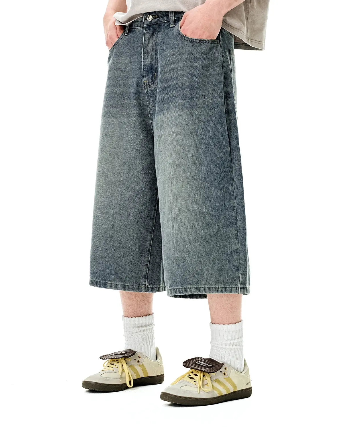Washed Baggy Longline Jorts | Inflation Streetwear