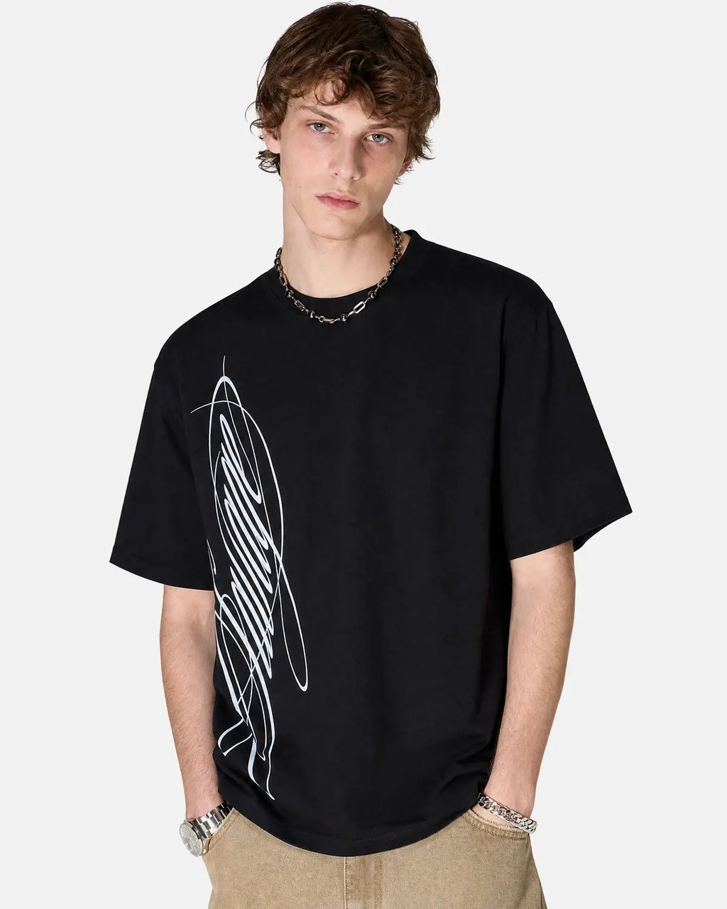 Script Graphic Oversized T-Shirt | Inflation Streetwear