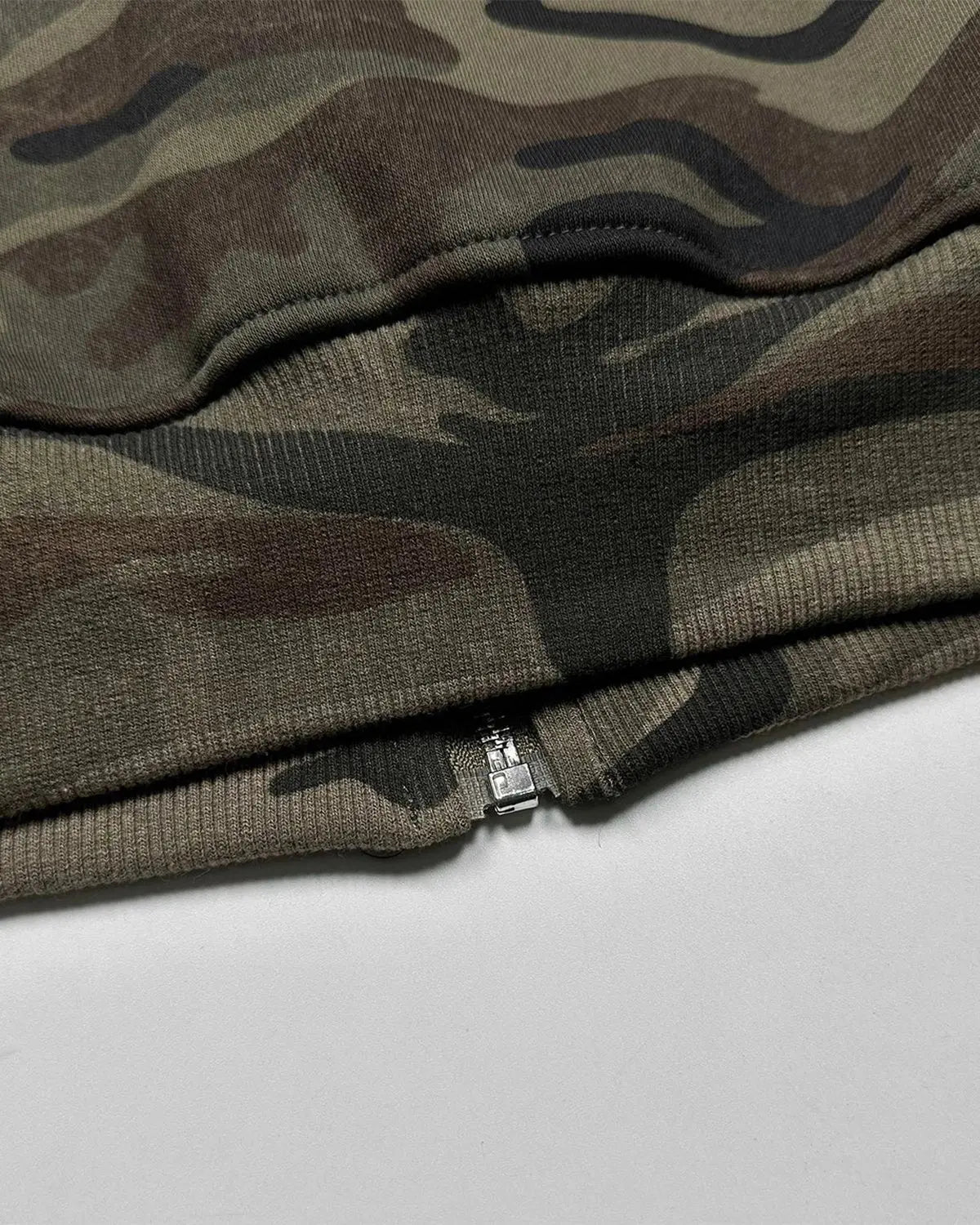 69 Applique Embroidery Camo Zip Up Hoodie | Inflation Streetwear