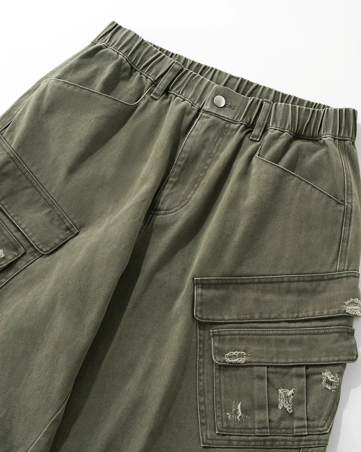 Garment Wash Ripped Cargo Pants | Inflation Streetwear