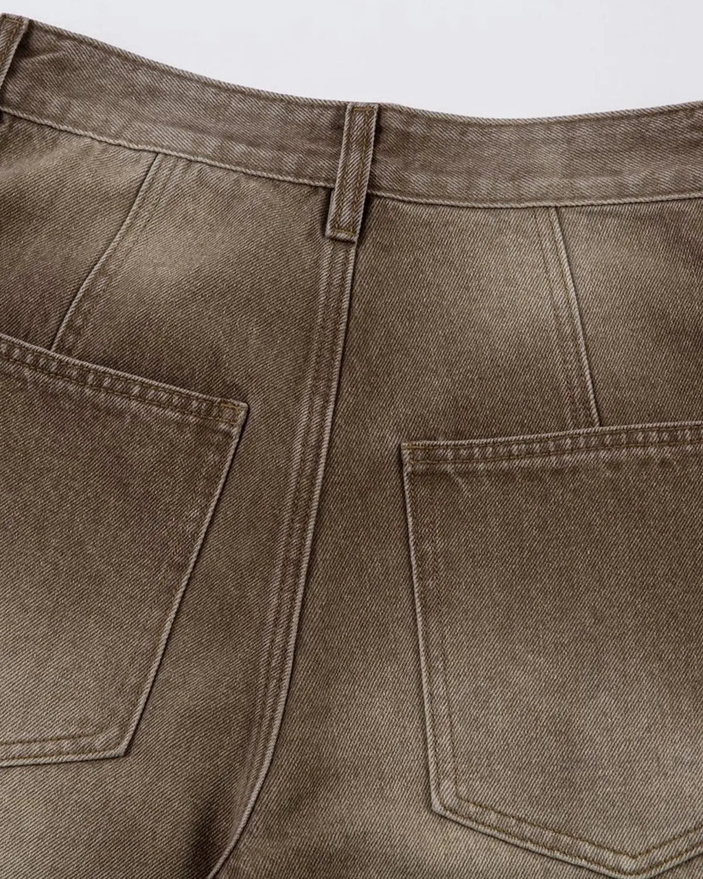 Brown Acid Wash Barrel Jeans | Inflation Streetwear