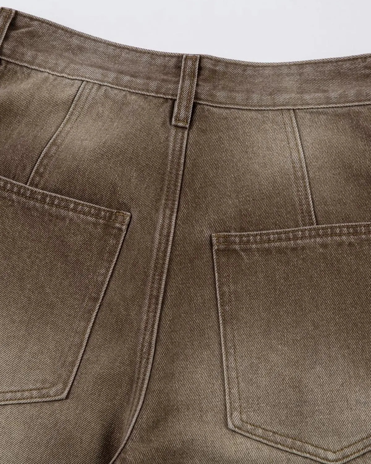 Brown Acid Wash Barrel Jeans | Inflation Streetwear
