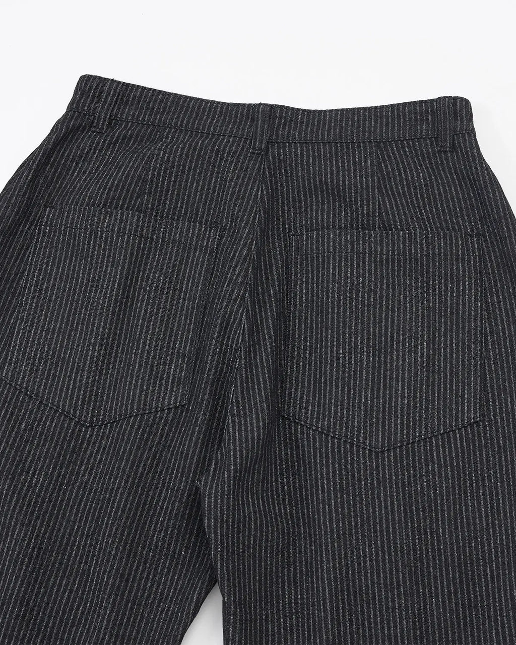 Vintage Pinstripe Pleated Barrel Jeans | Inflation Streetwear